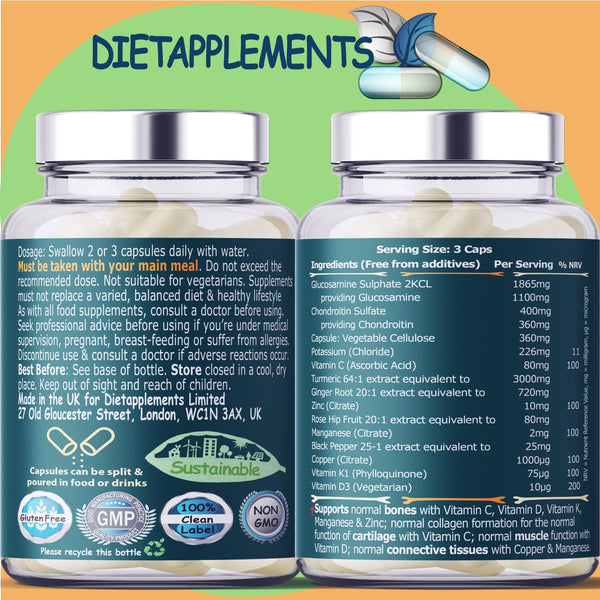 Glucosamine Chondroitin and Tumeric Complex - Dietapplements - Pure ...